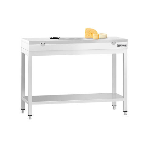 RST-työpöytä PREMIUM - 1000x600 mm - alatasolla - sis. leikkuulauta valkoinen