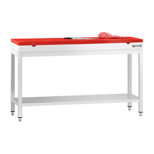 RST-työpöytä PREMIUM - 1500x600 mm - alatasolla - sis. leikkuulauta punainen