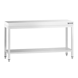 Commercial Stainless Steel Centre Table PREMIUM - 1600x800mm - with Undershelf - with Cross Bracing