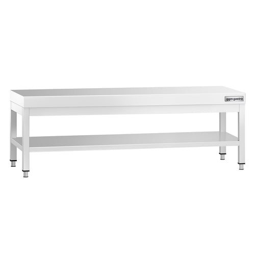 Ruostumattomasta teräksestä työpöytä PREMIUM - 1800x600 mm - alatasolla