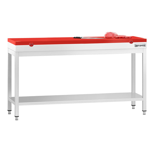 RST-työpöytä PREMIUM - 1800x600 mm - alatasolla - sis. leikkuulauta punainen