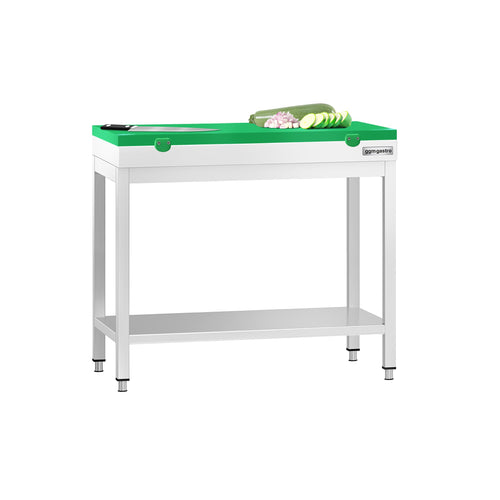 RST-työpöytä PREMIUM - 800x700 mm - alatasolla - sis. leikkuulauta vihreä