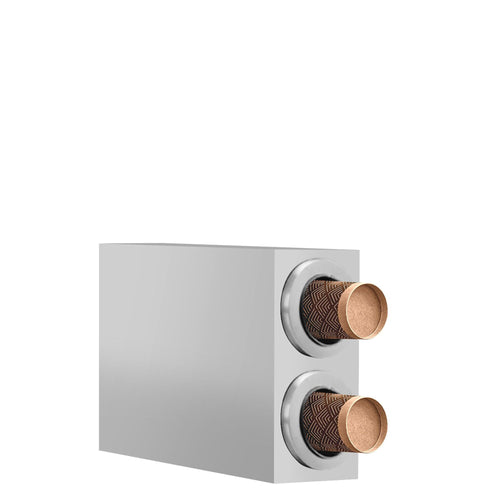 Double Cup Dispenser - Stainless Steel - with 2 dispensers