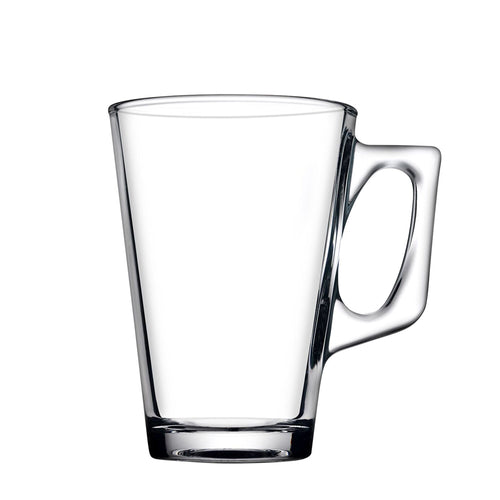 (24 kpl) Teelasi kahvalla – AQUA – 250 ml – kirkas