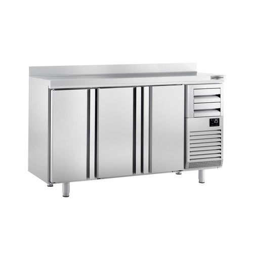 RST-baarikylmäpöytä PREMIUM PLUS - 1960x600 mm - 520 l - varustettu: 3 ovea, 2 vetolaatikkoa & takakoroke