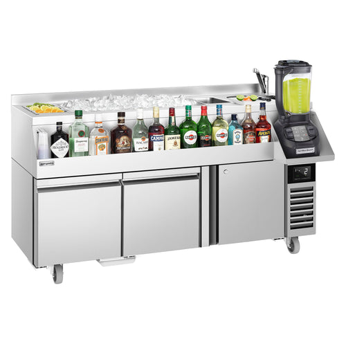 Cocktailasema – 1600 mm - 235 l - 1 ovi, 2 vetolaatikkoa & 230 V pistorasia