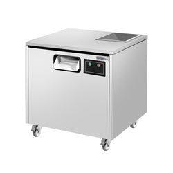 Cutlery polishing machine - 600W - with UV-C lamp & wheels - incl. 1 bag polishing granulate
