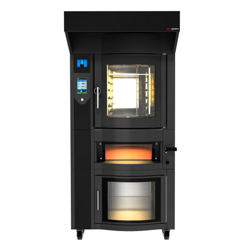 Pyörivä sähköinen kuumailmaleivin-uuni - 6x EN 60x40 - Touch - sis. pizza-uunin, liesituulettimen ja kypsennyslaitteen