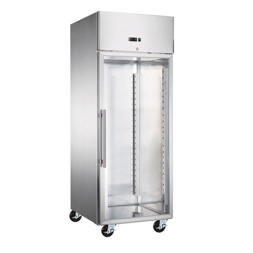 Leipomopakastin Ruostumaton teräs ECO - EN 600x800 - 740 mm - 612 l - -18…-15 °C - mitat 1 lasiovi - kiertoilmajäähdytys, automaattinen sulatus, digitaalinen termostaatti, R290, lukittava, 4 pyörää, sisävalaistus