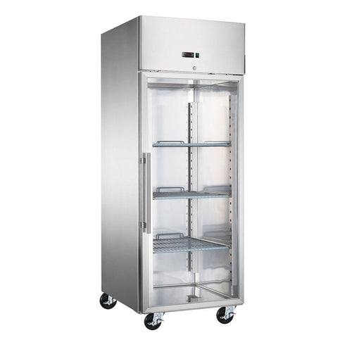 Leipomopakastin Ruostumaton teräs ECO - EN 600x800 - 612 l - -18…-15 °C - mitat 1 lasiovi - digitaalinen termostaatti, automaattinen sulatus, kiertoilmajäähdytys, R290, lukittava, 4 pyörää