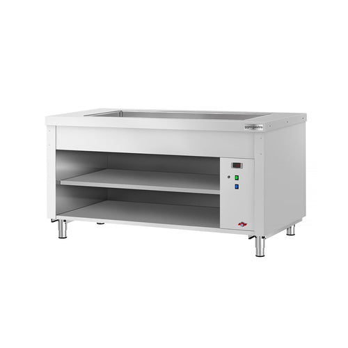 Buffet-tiski KOPENHAGEN - 1560 mm - varustettu: Bain Marie - 4 GN 1/1 -astiaa