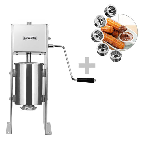 Churro-kone PREMIUM Ammattikäyttöön - 5 l - 5 churro-suulaketta
