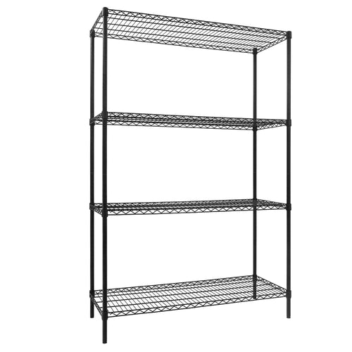 Metallihylly - 1200x1800 mm - Syvyys: 450 mm - 4 hyllytasoa (SÄÄDETTÄVÄ) - kromi - Kantavuus: 180 kg