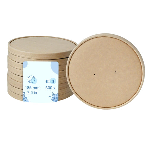 (300 kpl) Uudelleenkäytettävä take away -rasia - pyöreä - beige