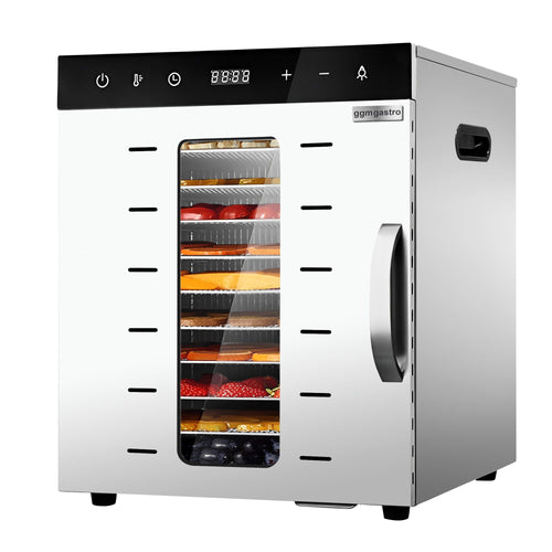 Ruokakuivuri - 10 kuivaustasoa - ruostumaton teräs - 800 W