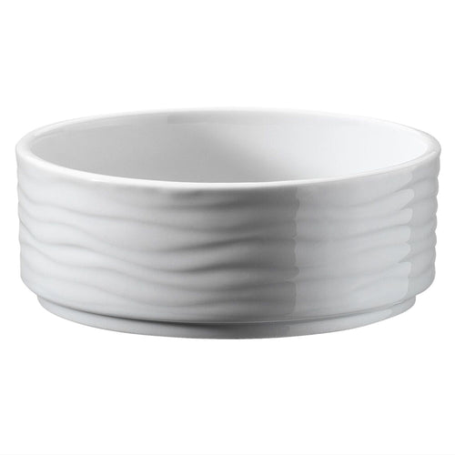 (12 kpl) jälkiruokakulho - SEA WAVE - posliini - 350 ml - pyöreä - Ø 120 mm - pinoutuva, konepesunkestävä, mikroaaltouunin kestävä, salamander-kestävä, korkea reunaiskun kesto, CE-merkitty, ammattilaatu - valkoinen