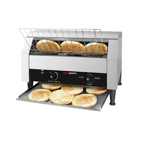 Liukuhihnapaahdin - manuaalinen - 2,6 kW - n. 300 paahtoleipää/h - sämpylä- ja leipätila