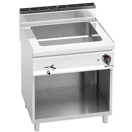 Sähkökäyttöinen vesihaude - 2,4 kW - 2x GN 1/1 - tyhjennyshana - alakaapilla