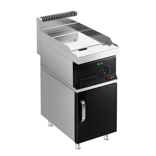 Sähköpaistotaso - kovakromattu paistopinta - 4,5 kW - sileä - Paistopinta-ala: 395x535 mm - sis. alakaapin, 1 ovi