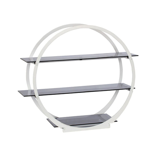 Buffetteline - ruostumaton teräs & pleksi, valkoinen - pyöreä - 540x220 mm - 3-tasoinen - Korkeus: 540 mm - ominaisuudet: vakaa, moderni ulkonäkö