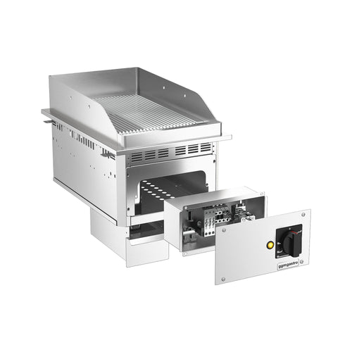 Sähköpaistotaso - 4,5 kW - uritettu - Paistopinta-ala: 297x484 mm