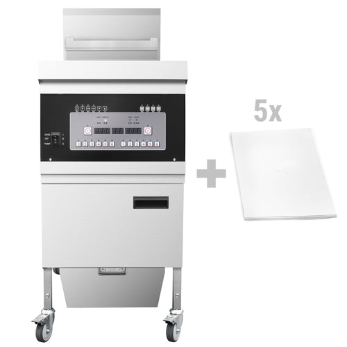 Sähkökäyttöinen rasvakeitin - sopii kalalle - 26 l - 14,2 kW - öljynsuodatusjärjestelmällä - digitaalinen ohjaus - 400 V