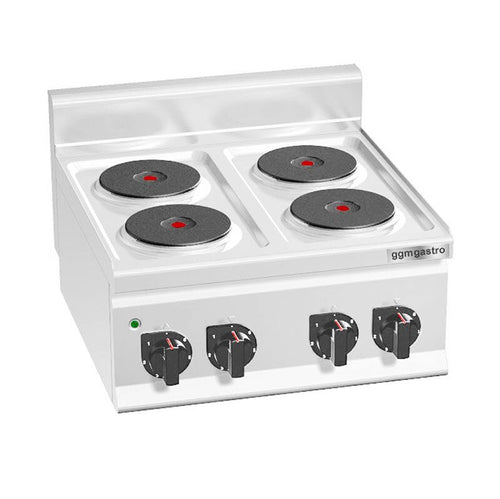 Sähköliesi + pöytämalli Lorenzo 600 ‑sarja - 600x600x410 mm - 8,0 kW - 4 keittolevyä pyöreä - pöytämalli