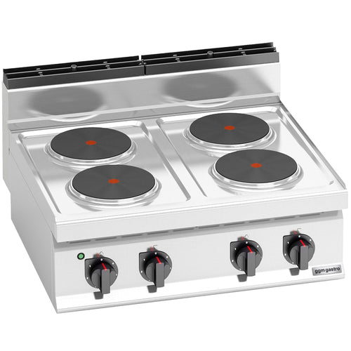 Sähköliesi Lorenzo 700 ‑sarja - 800x714x460 mm - 10,4 kW - 4 keittolevyä pyöreä - pöytämalli