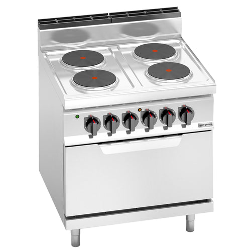 Sähköliesi Lorenzo 700 ‑sarja - 800x714 mm - 10,4 kW - 4 keittolevyä - sis. sähköuuni - 7,5 kW