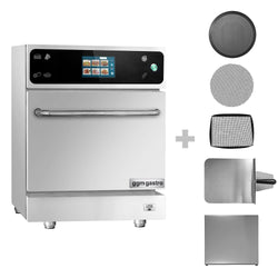 Pikauuni - 3,5 kW - ruostumaton teräs - sisältää pizzapellin, kori, tarttumaton pelti | Kypsennys 80 % nopeammin