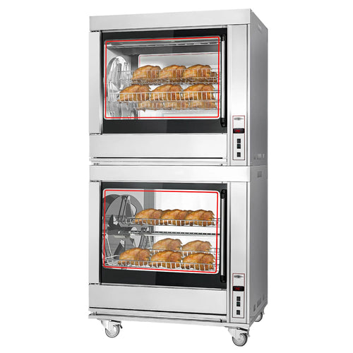 Pyörivä kanavarrasgrilli - sähkö - 20 kW - 14 pyörivää koria - enintään 84 kanaa varten