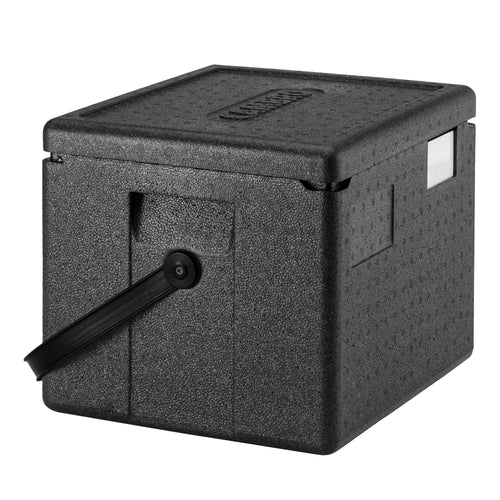 CAMBRO | CAM GOBOX® - Puoliksi päältätäytettävä pizzalaatikko - GN 1/1 - musta kantohihna