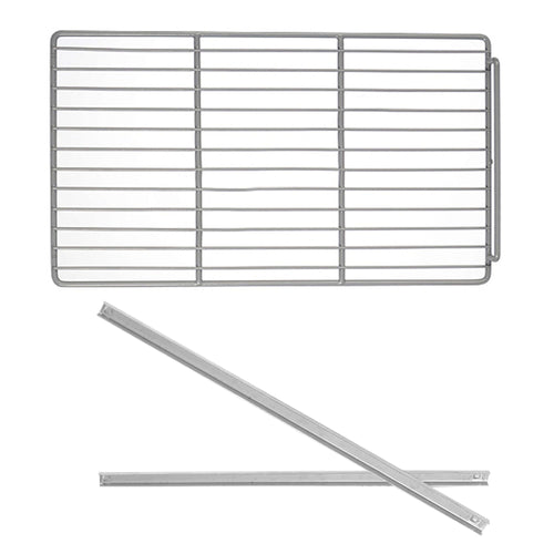 Plastic-Coated Shelf with Stainless Steel Rails - 560x320mm - for SAS & POS Prep/Salad Counters: 700mm Deep, Bottom-Mounted Motor
