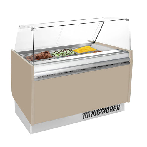 Jäätelövitriini LIAM - 1 310 mm - Staattinen - 10 x 5 litran jäätelöastiat - + 10 varastossa - beige