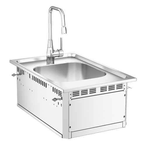Commercial Drop-in Hand Wash Sink – Stainless Steel – with tap - Hot & Cold Water Connection