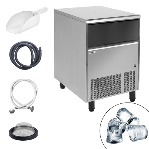 Commercial Ice Machine - Bullet - 132kg/24h - with Storage Bin