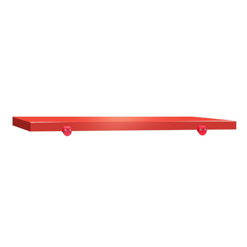 Työtason leikkuulevy - 1000x700 mm - Paksuus: 40 mm - HACCP-yhteensopiva - Polyeteeni (PE500) - Punainen - Työtason reunastopparilla
