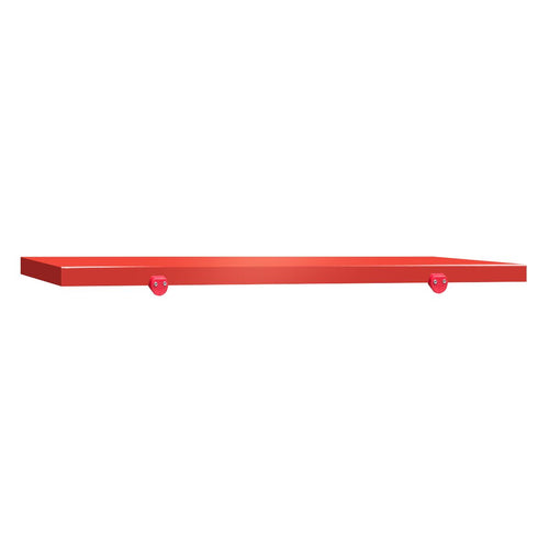 Työtason leikkuulevy - 1600x700 mm - Paksuus: 40 mm - HACCP-yhteensopiva - Polyeteeni (PE500) - Punainen - Työtason reunastopparilla