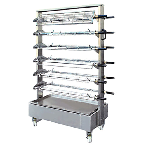 Spießwagen - 12 vartta; 1 150x500 mm; 1 600 mm korkeus - ruostumaton teräs - ilman varrasvartta