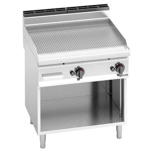 Kaasupaistotaso - 13,8 kW - sileä/uritettu - Paistopinta-ala: 795x500 mm - sis. jalustan