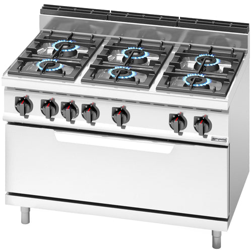 Kaasuliesi Lorenzo 700 ‑sarja - 42 kW - 6 poltinta - sis. kaasu‑uuni - 12 kW