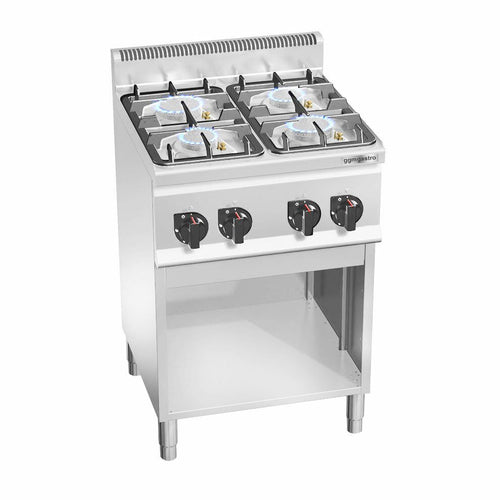 Kaasuliesi LORENZO 600 ‑sarja - 600x600x1 020 mm - 19 kW - 4 poltinta - jalustalla