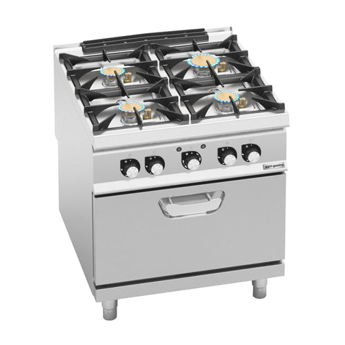 Kaasuliesi Paolo 900 ‑sarja - 28 kW - 4 poltinta - sis. sähköuuni, kiertoilma - 4,68 kW