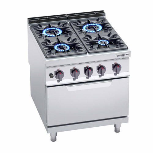 Kaasuliesi Lorenzo 900 ‑sarja - 800x900x965 mm - 34,5 kW - 4 poltinta - sis. kaasu‑uuni - 7,8 kW