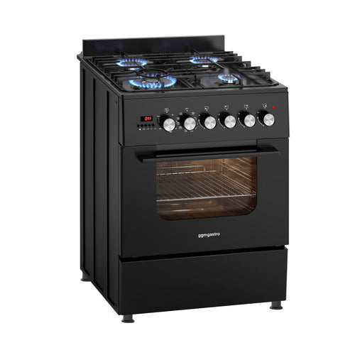 Kaasuliesi – 8,4 kW – 4 polttinta – sisältää sähköuunin – 3,85 kW