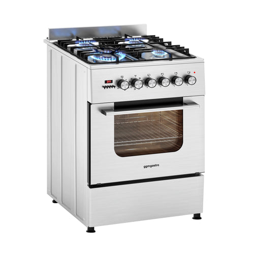 Kaasuliesi – 8,4 kW – 4 polttinta – sisältää sähköuunin – 3,85 kW
