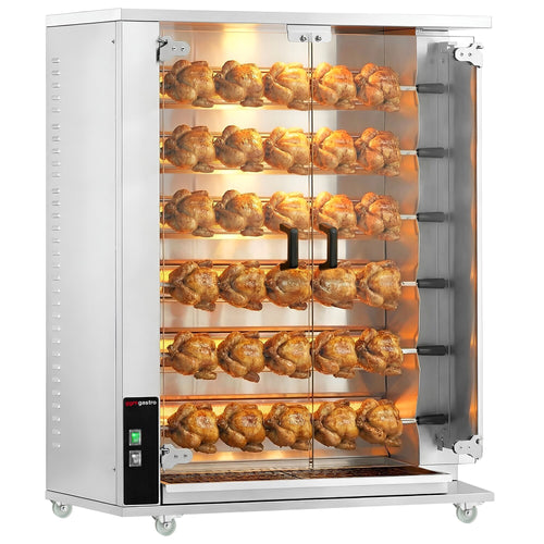 Kanavarrasgrilli - kaasu - 28,2 kW - 6 varrasta - enintään 30 kanaa varten