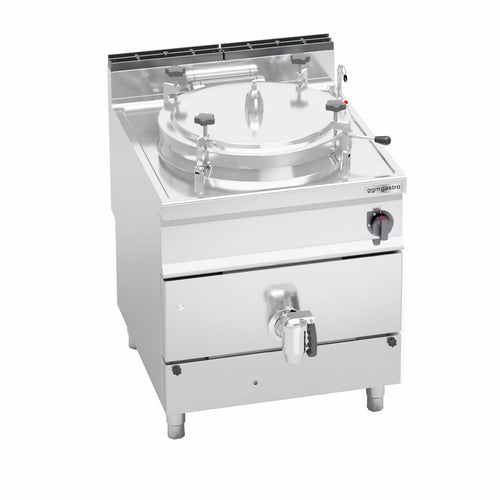 Gas Pressure Boiling Pan - 100L - 20.9kW - Indirect Heating - with Water Connection