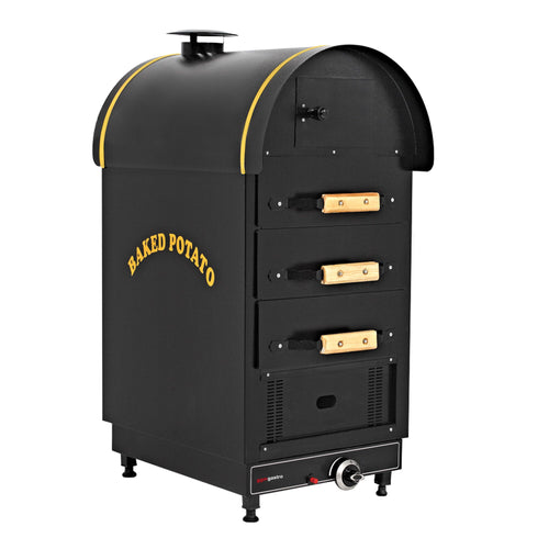 Kaasukäyttöinen perunauuni (kumpir) - manuaalinen - 4,9 kW - 500x700 mm - 3 laatikkoa