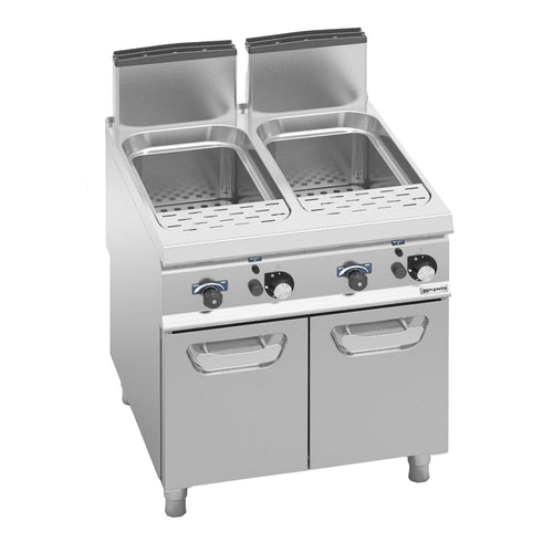 Kaasupastakeitin täyttöhanalla - 2 x 40 litraa - 24 kW - tyhjennyshanalla